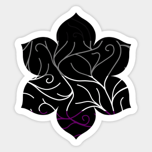 Black Velvet, Asexual Flag Vines Sticker